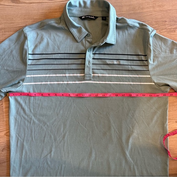 Travis Mathew Golf Polo Shirt Blue Striped Mens Size XL Extra Large short sleeve - Picture 5 of 7